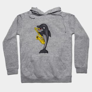 Dolphin Saxophone Jazz Lovers Gift Hoodie